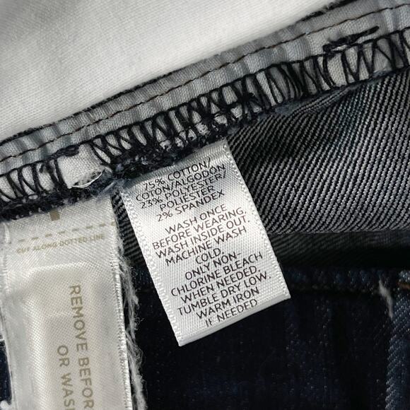 LOFT Size 25 / 0 Curvy High Waist Skinny Ankle Jeans Dark Wash Cotton Stretch - Picture 10 of 11